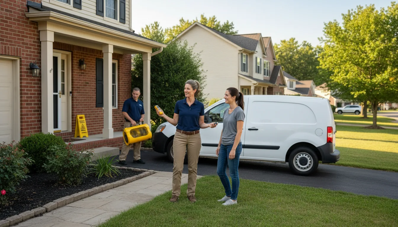 Residential water damage restoration in Bladen, NE